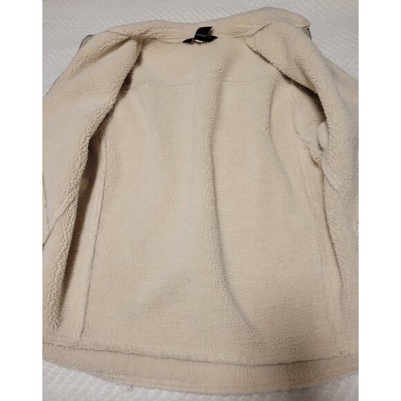 Vintage Crazy Horse Claiborne Beige/Tan Faux Suede Collared Lined Coat Men's L - Picture 3 of 9